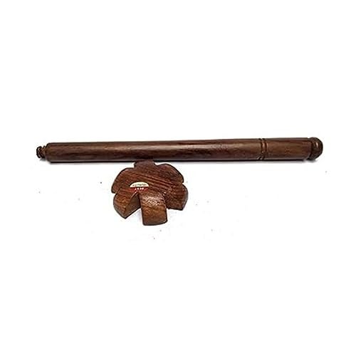SBA PRIME Handmade Wooden Mixer | Traditional Dal Ghotni/Rahi/Blender Masher for Kitchen – Star Design Wood Whisk (Pack of 1) - Image 3