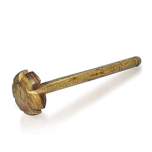 SBA PRIME Handmade Wooden Mixer | Traditional Dal Ghotni/Rahi/Blender Masher for Kitchen – Star Design Wood Whisk (Pack of 1) - Image 2