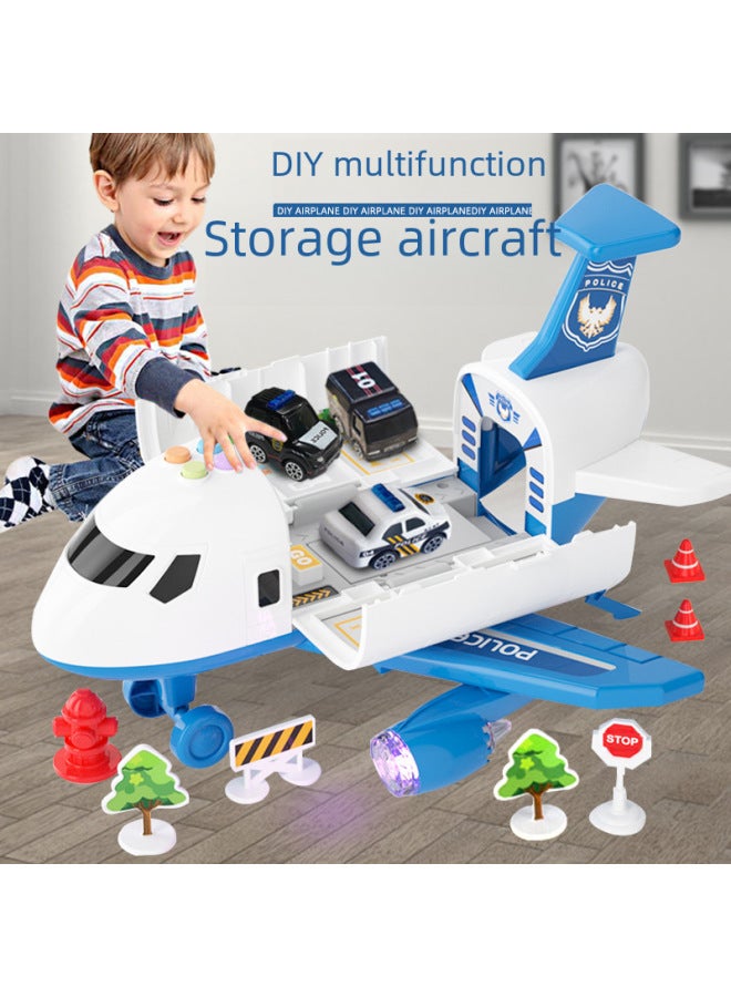 Children's Toy Storage Airplane Small Boys Police Firefighter Educational Foldable Multi-functional Vehicle Hot Sale-Color:Storage Crane Aircraft (Fire Color Box) - Image 3