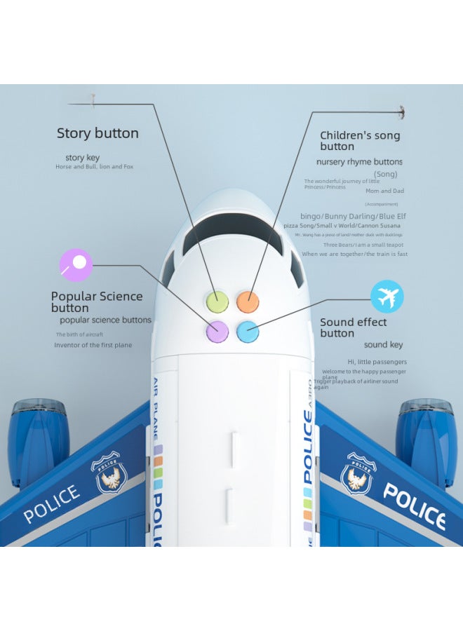 Children's Toy Storage Airplane Small Boys Police Firefighter Educational Foldable Multi-functional Vehicle Hot Sale-Color:Storage Crane Aircraft (Fire Color Box) - Image 4