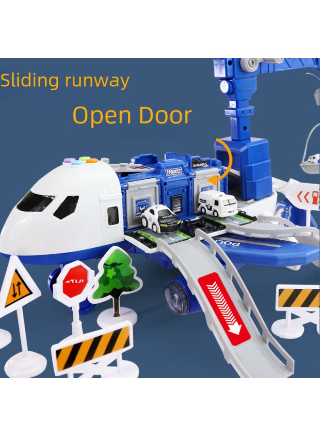 Children's Toy Storage Airplane Small Boys Police Firefighter Educational Foldable Multi-functional Vehicle Hot Sale-Color:Storage Crane Aircraft (Fire Color Box) - Image 5