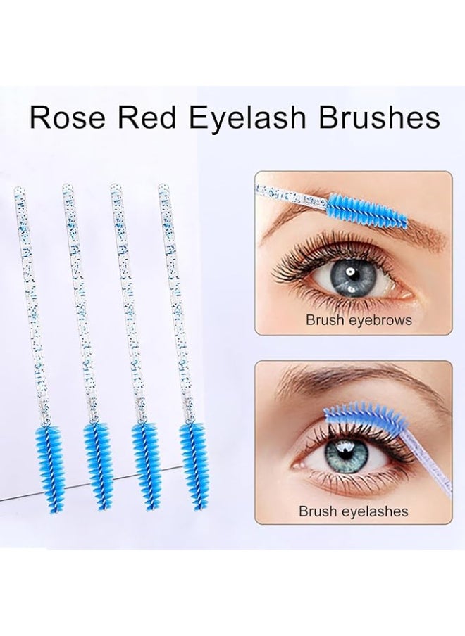 Generic - Disposable silicone lash wands – spoolie brushes for eyebrows and eyelash extensions, separator comb and microblading tool - pack of 12 pcs. (blue) - Image 1