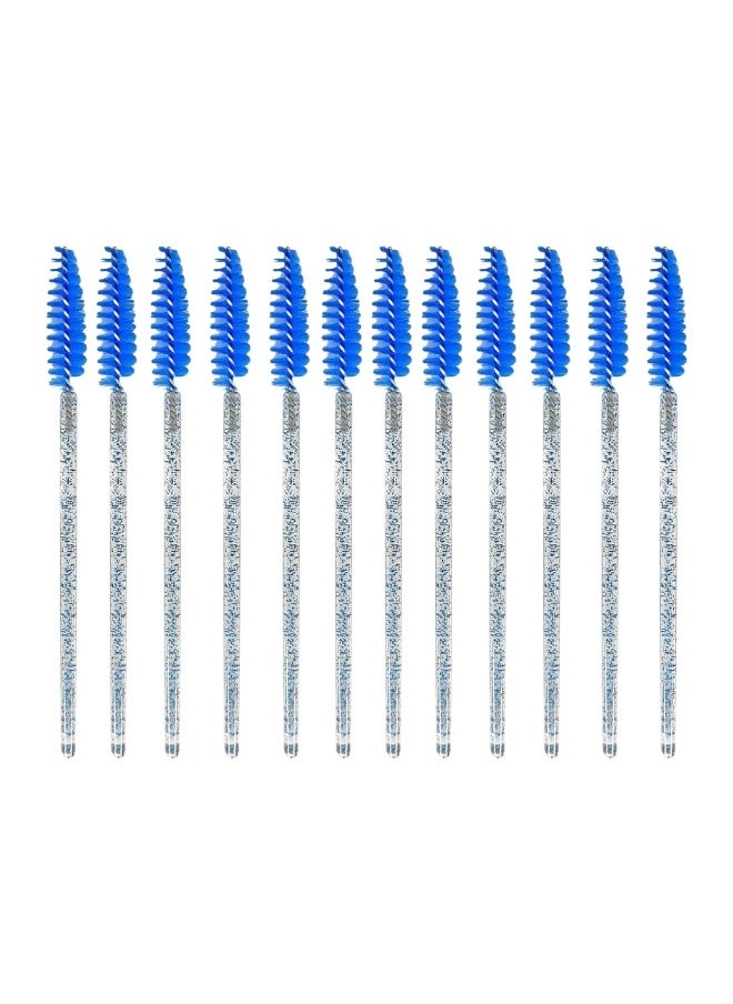 Generic - Disposable silicone lash wands – spoolie brushes for eyebrows and eyelash extensions, separator comb and microblading tool - pack of 12 pcs. (blue) - Image 1