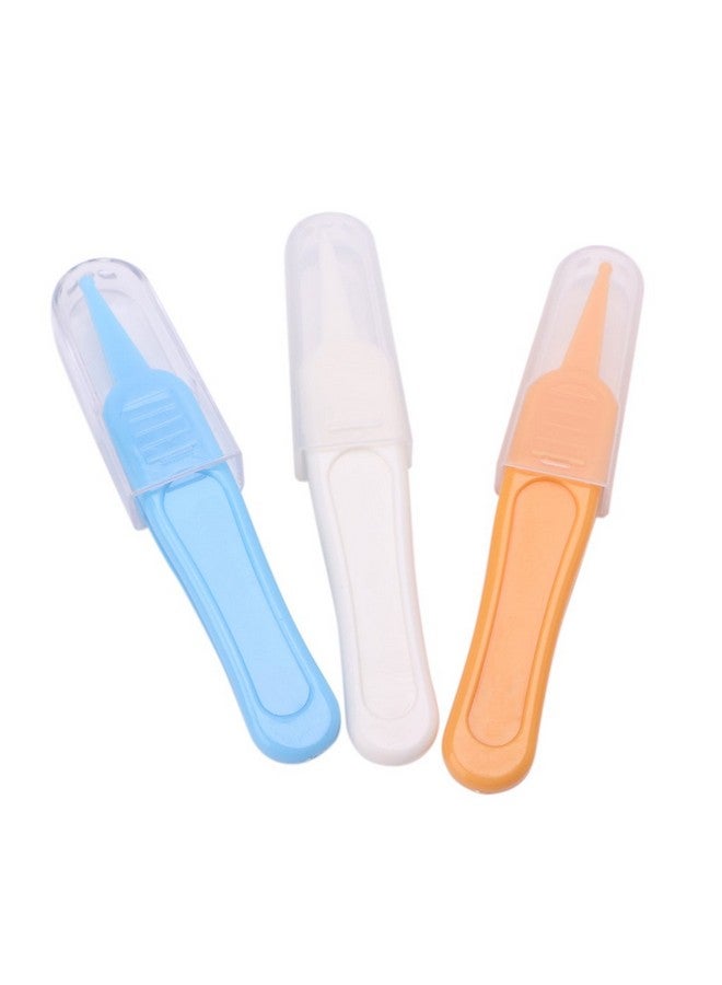 Tebatu Baby Care Ear Nose Navel Cleaning Tweezers Safety Forceps Plastic Cleaner Clip - Image 1