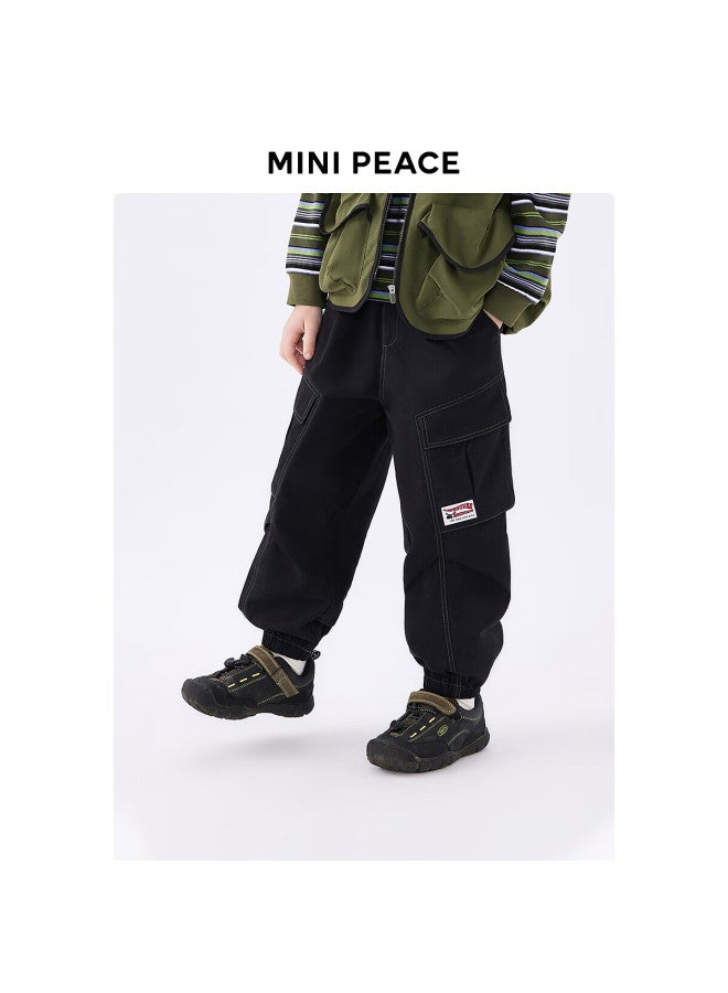 Minipeace Peacebird Kids Autumn New Boys Casual Pants Fagbf111a Black 1 110 - Image 1