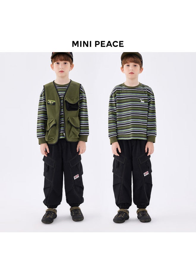 Minipeace Peacebird Kids Autumn New Boys Casual Pants Fagbf111a Black 1 110 - Image 3