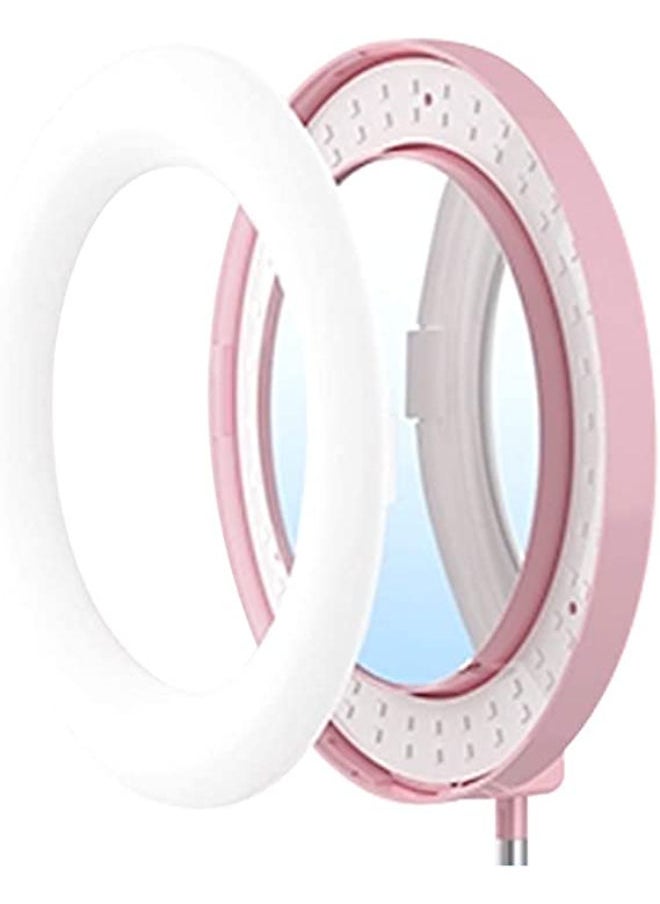 ELTRAZONE Multipurpose LED Tripod Desk Lamp with Adjustable Phone Holder – Selfie Ring Light for Video Recording, Makeup, Live Streaming, Zoom, YouTube & Social Media Content – USB-Powered Fill Light with Brightness Modes – 18x18x8cm – Black/White/Silver - Image 3