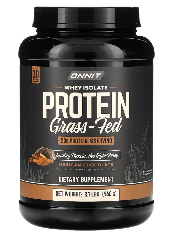 Onnit Whey Isolate Protein Grass-Fed Mexican Chocolate 2.1 lbs (960 g)