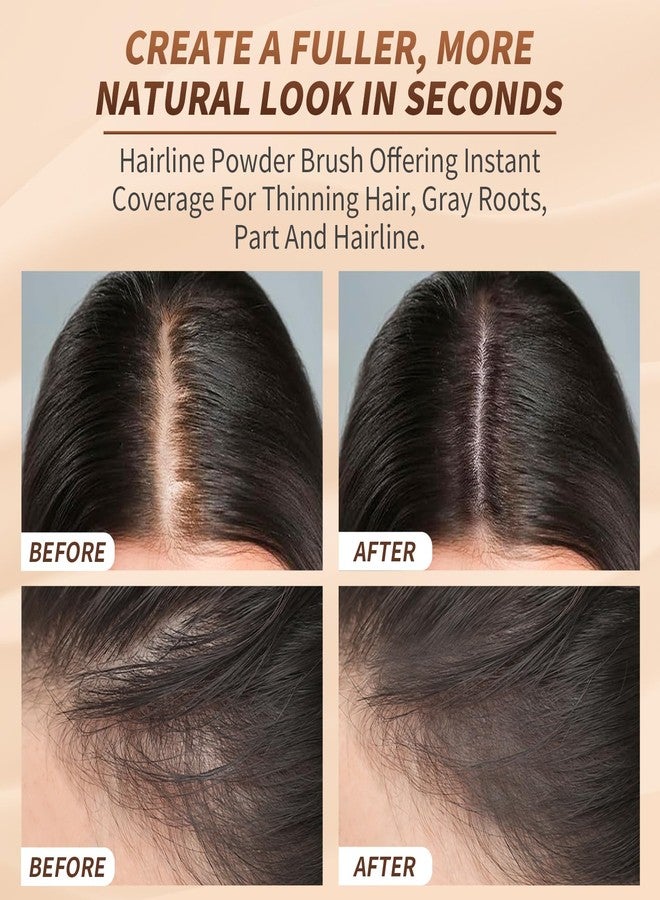 docolor Dual-Ended Hairline Powder Brush, Hair Contour Brush with Sponge Tip, Makeup Brush for Seamless Blending, for Hair Contouring, Root Touch-ups, and Beard Coverage Vegan & Cruelty-free - Image 5