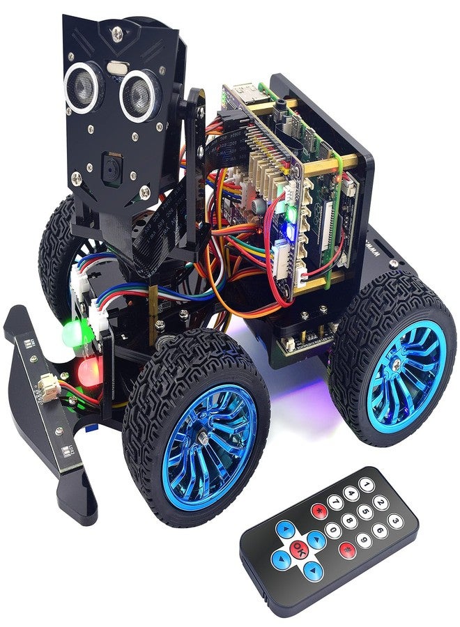 Adeept PiCar-B Mars Rover Smart Car Kit for Raspberry Pi 5/4B/3B/3B+, Obstacle Avoidance, Line Tracking, Light Tracing, Camera, Speech Recognition, Python, PDF Tutorials(Raspberry Pi NOT Included) - Image 1