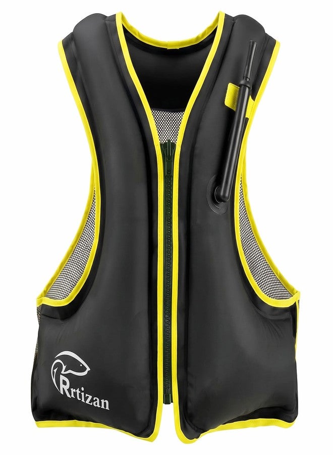 Rrtizan Snorkel Vest for Adult - Inflatable Snorkeling Vest for Adults, Portable Snorkeling Gear (90-220 lbs), Compact Travel Swim Vest for Kayaking, Paddleboarding, Swimming - Image 1