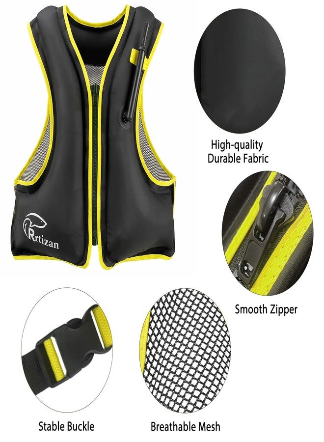 Rrtizan Snorkel Vest for Adult - Inflatable Snorkeling Vest for Adults, Portable Snorkeling Gear (90-220 lbs), Compact Travel Swim Vest for Kayaking, Paddleboarding, Swimming - Image 5