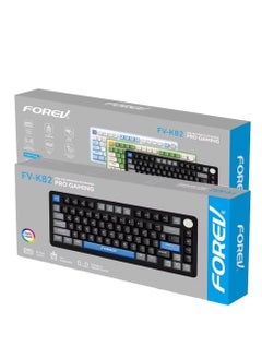 Forev Portable  Wired Keyboard Hot-Swap Gaming , E-Sports 75% Wired Mechanical Lightweight 82 Key (RGB) With Type-C Cable ,FV-K82 Good Keyboard For Gamer  - Image 3