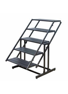 DANUBE HOME Darren Convertible Table All Weather Steel Patio Modern Outdoor Furniture For Garden-Black  - Image 5