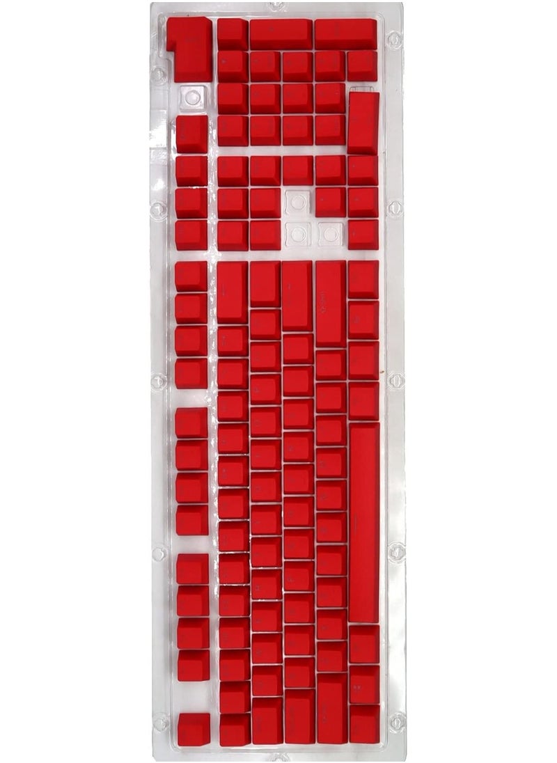 PBT Keycaps, PBT Keycap Set Ergonomic for Women for Keyboard Decoration for Men for 61/64 / 87/104 / 108 Key Mechanical Keyboard. (Red)