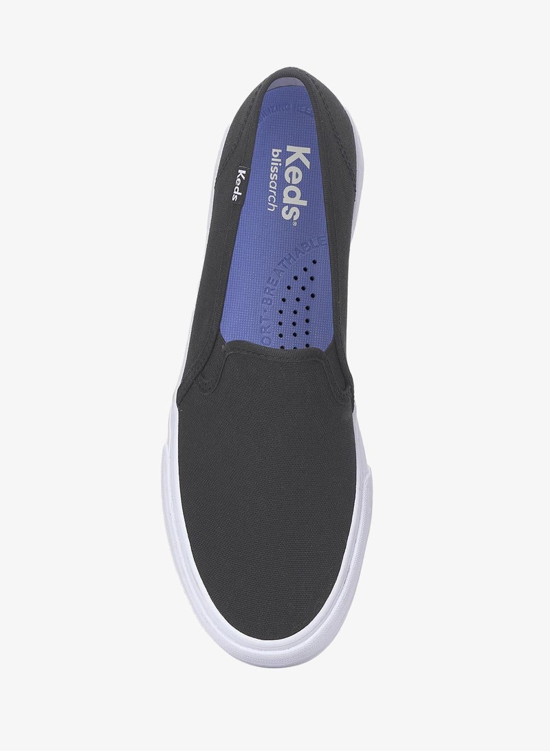 Keds Women's Double Decker Slip On Canvas Casual Sneaker Black - Image 5