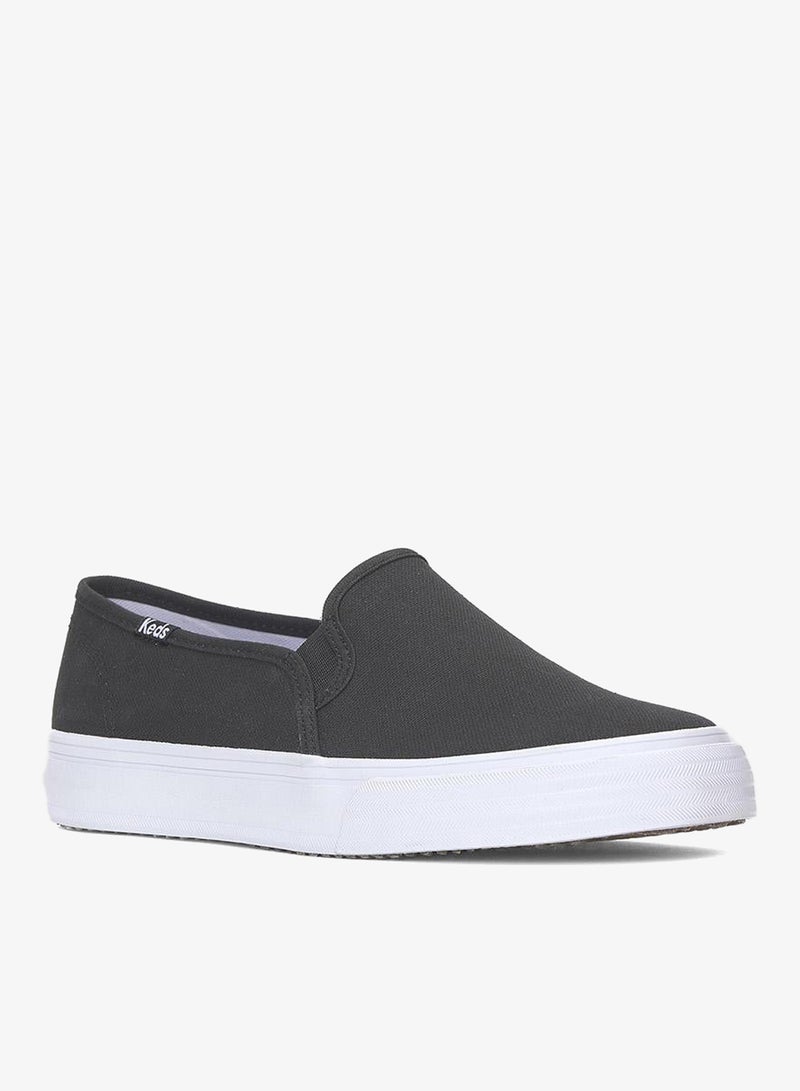 Keds Women's Double Decker Slip On Canvas Casual Sneaker Black - Image 3