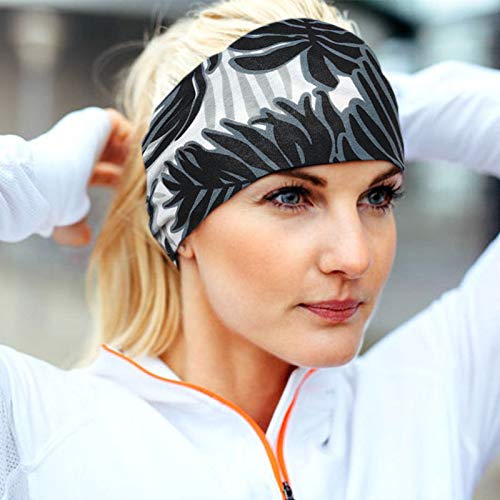 Bohend Boho Headbands for Women, Classic African Print, 3 Pack, Yoga Sports Hair Accessories, Navy Blue, Black, Burgundy - Image 5