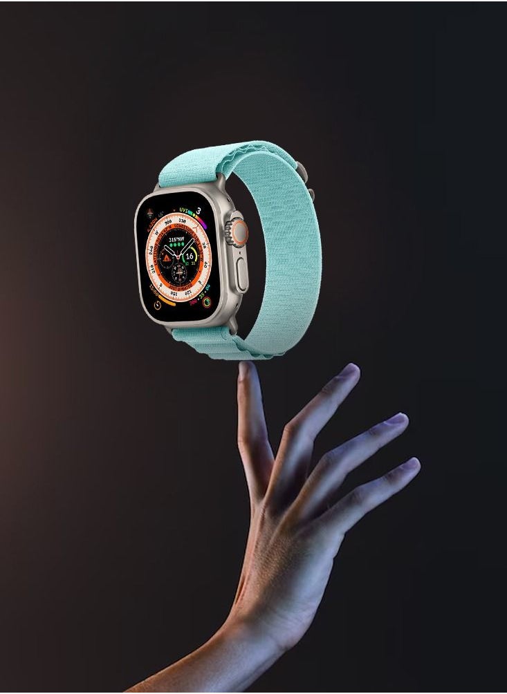 CATANES - Apple Watch Band 49mm 45mm 44mm 42mm Alpine Loop Band Women Men Adjustable with Metal G-Hook Strap for iWatch Ultra Series SE 8/7/6/5/4/3/2/1 Light Blue - Image 1