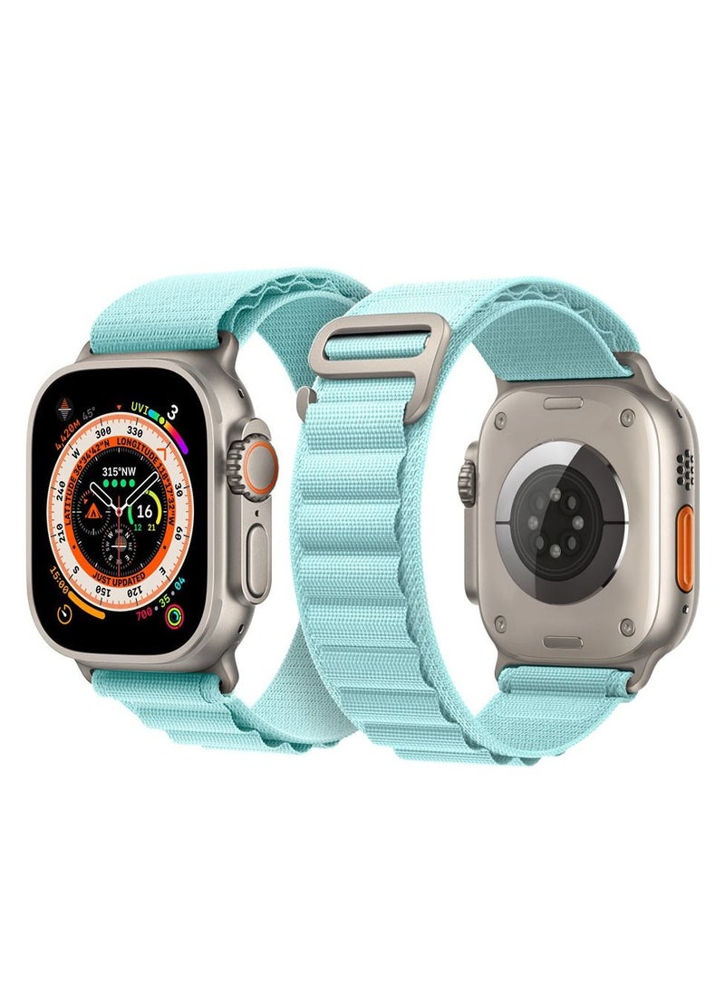 CATANES - Apple Watch Band 49mm 45mm 44mm 42mm Alpine Loop Band Women Men Adjustable with Metal G-Hook Strap for iWatch Ultra Series SE 8/7/6/5/4/3/2/1 Light Blue - Image 1
