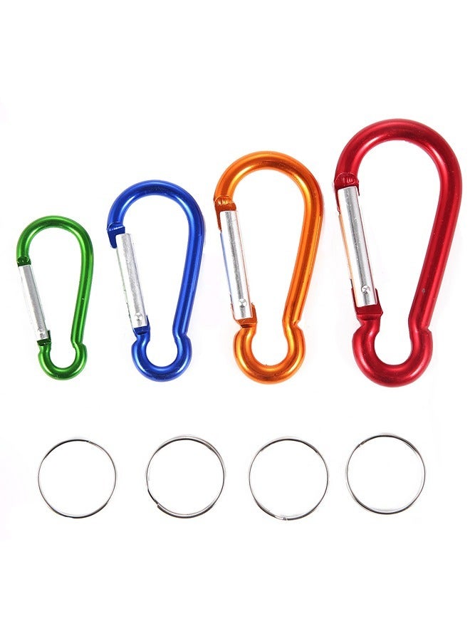Generic Aluminum Alloy Snap Clip-4 Piece- Lightweight Heavy-Duty Multi-Size Durable Carabiner Clip Set with Quick-Release Snap Hook for Keychains, Backpacks, Purses, Tool Bags Belts and Everyday Carry  - Image 2