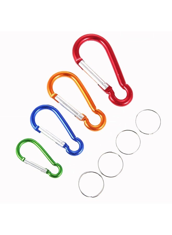 Generic Aluminum Alloy Snap Clip-4 Piece- Lightweight Heavy-Duty Multi-Size Durable Carabiner Clip Set with Quick-Release Snap Hook for Keychains, Backpacks, Purses, Tool Bags Belts and Everyday Carry  - Image 3