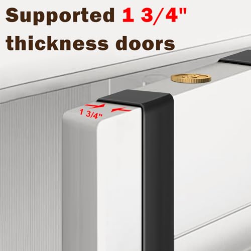 Siyzda Ironing Board Hanger, Metal Over The Door or Wall Mounted Ironing Board Caddy, Ironing Board Storage Shelf with Adjustable Hooks for Laundry Room, Living Room, Bathroom (Matte Black) - Image 4