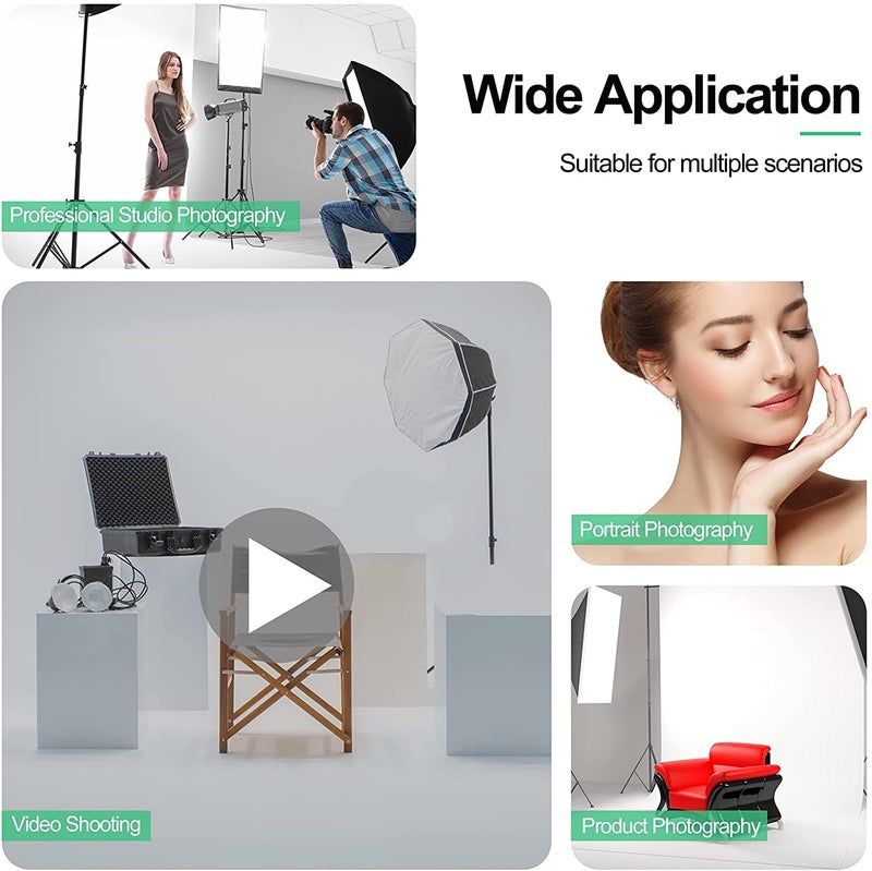Boltove 8x20 Ft. White Screen Backdrop Background Curtain Rod Pocket for Photography Photoshoot Live Streaming Zoom Meetings VFX Editing YouTube Video FB Short Video Instagram Reels (Stand not included) - Image 2