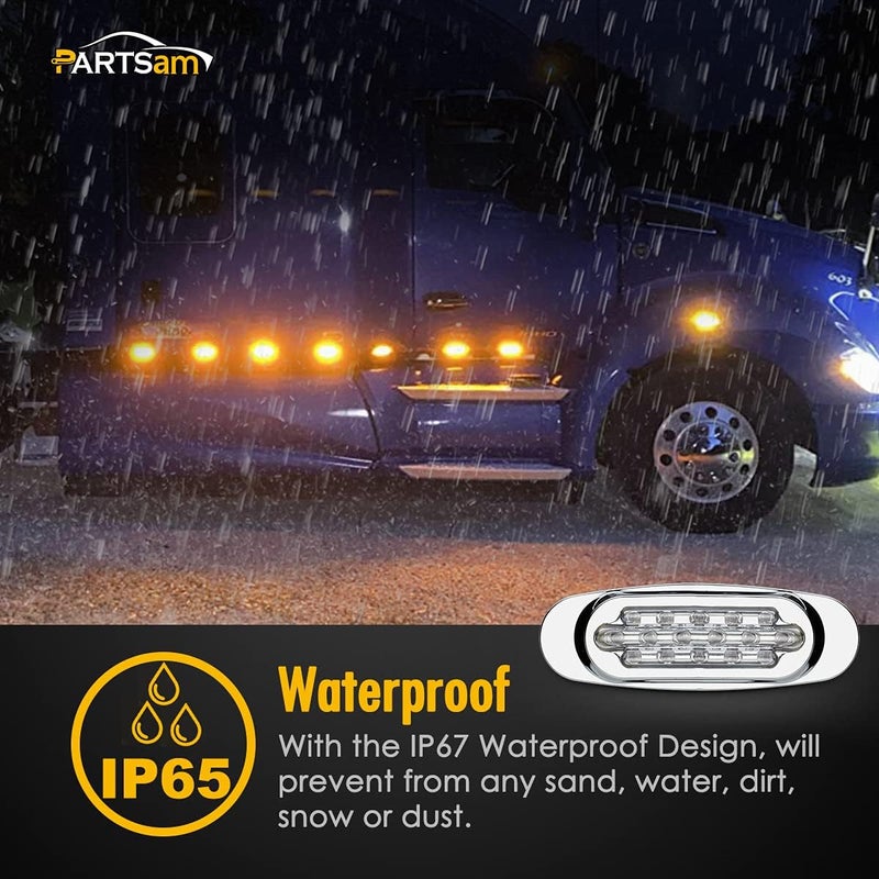 Partsam 10Pcs 6.5 Inch Amber LED Marker Lights - Image 5