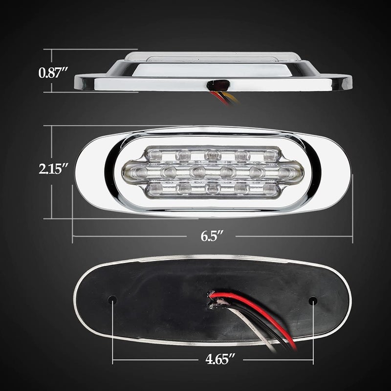 Partsam 10Pcs 6.5 Inch Amber LED Marker Lights - Image 4