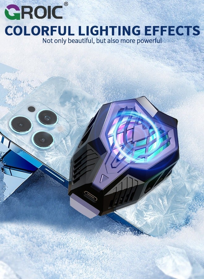 GROIC Phone Cooler for Gaming, Universal Cooling Fan with Two Modes, Mobile Radiator Case iPhone Android Smartphones from 4.5 to 7in, Cell Live Streaming - Image 4