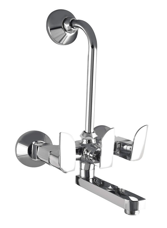 10X Brass Wall Mixer 2 in 1 for Bathroom WM-5013 with Provision for Overhead Shower with Long Bend Pipe Ch - Image 1