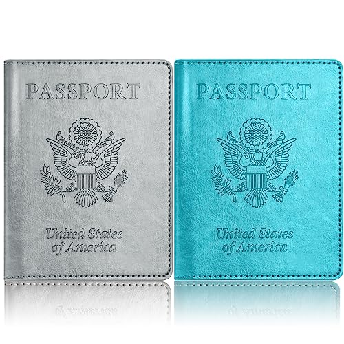 Eoehro 2Pack Passport Holder Wallet Cover Case, Travel Essentials for Women and Men - Image 1