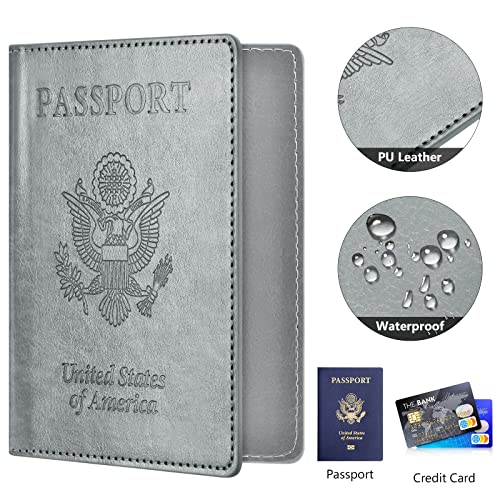 Eoehro 2Pack Passport Holder Wallet Cover Case, Travel Essentials for Women and Men - Image 5