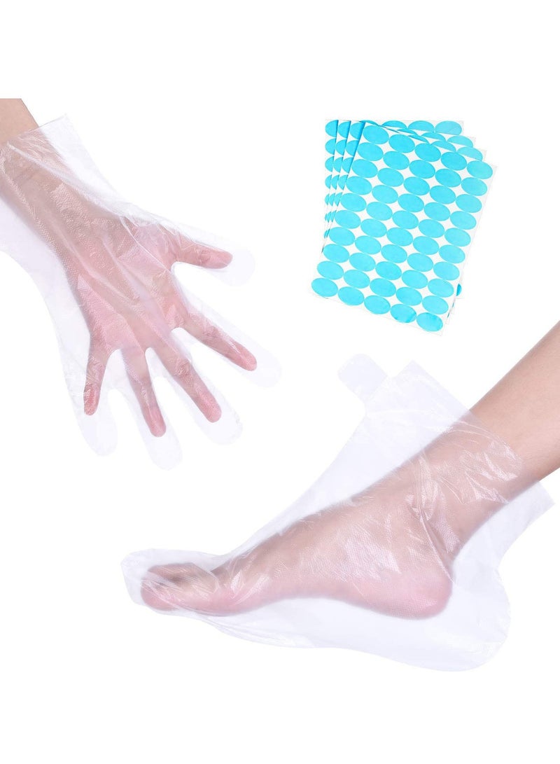 SYOSI Counts Paraffin Wax Liners Elastic Opening Insulated Mitts Sock Liners for Hands Feet Hot Wax Bath Heated SPA Therapy Wax Care Treatment Paraffin Wax Warmer Machine 200PCS - Image 1