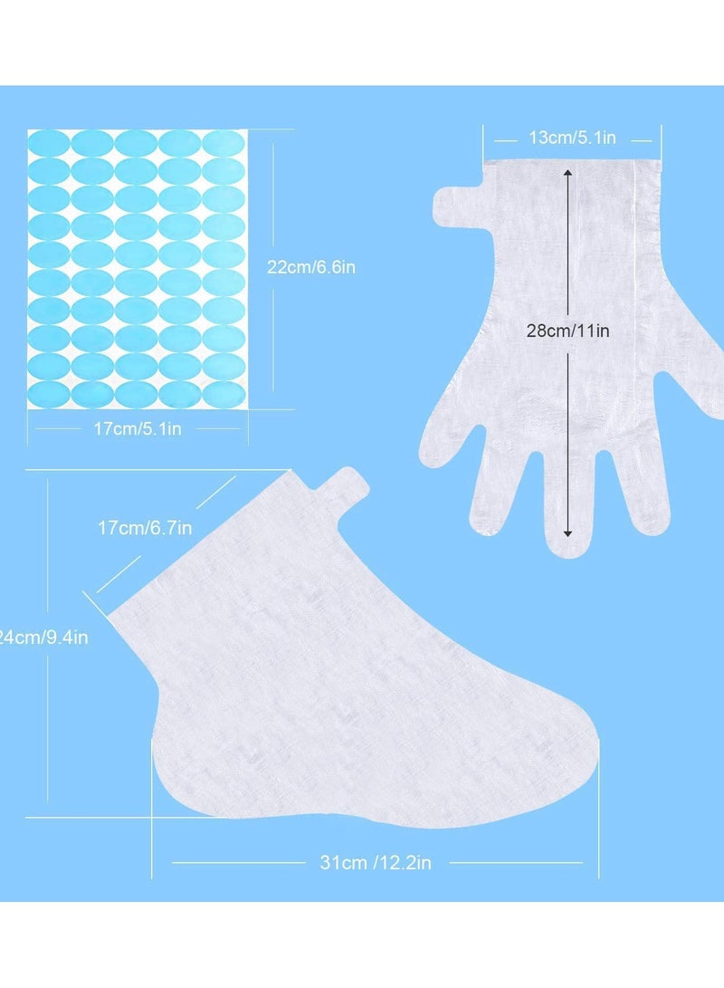 SYOSI Counts Paraffin Wax Liners Elastic Opening Insulated Mitts Sock Liners for Hands Feet Hot Wax Bath Heated SPA Therapy Wax Care Treatment Paraffin Wax Warmer Machine 200PCS - Image 2