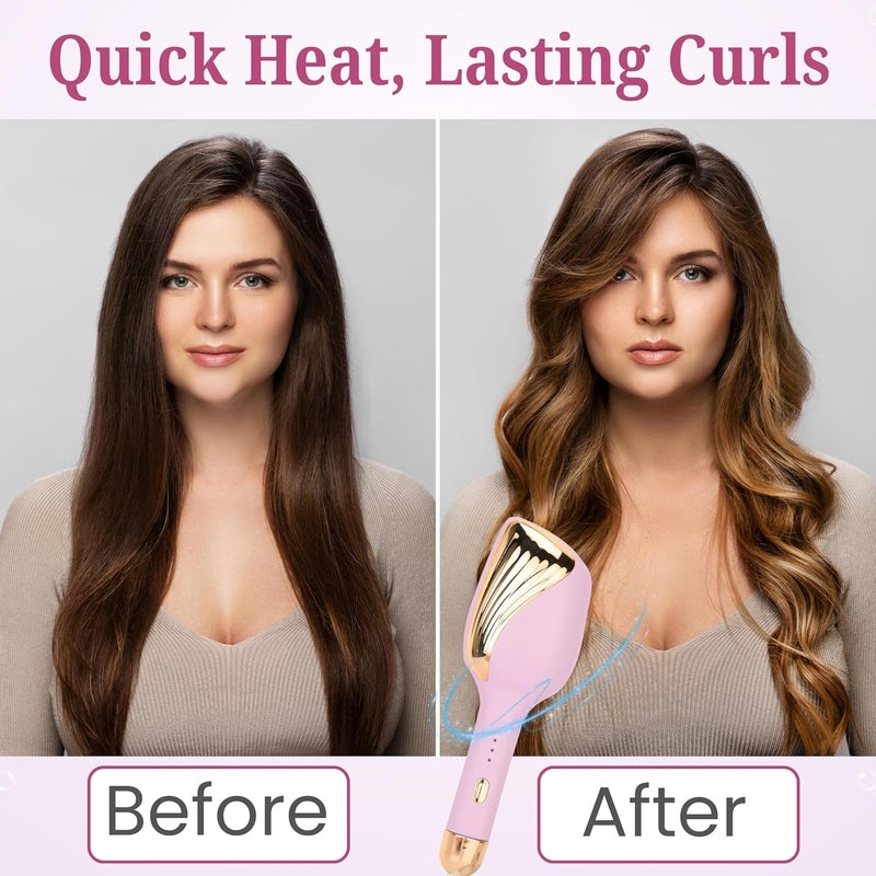 JAYTOP Hair Curler Machine | Automatic Hair Curler For Women with 3 Temperature Settings | Easy Wavy & Curly Hairstyles | Beach Waves Curling Iron | Anti-Scald Design, Quick Curls in 10-15 Min, Tangle-Free, Ceramic Coating, 360° Swivel Cord (Pink) - Image 4