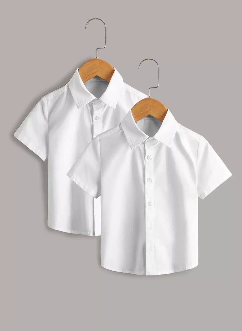 Toddler Boys 2pcs Button Front School Shirt  - Image 1