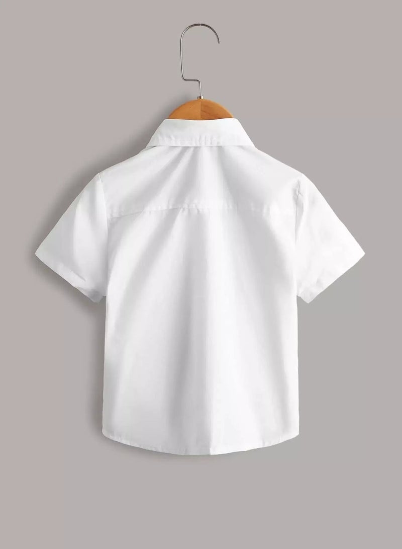 Toddler Boys 2pcs Button Front School Shirt  - Image 3