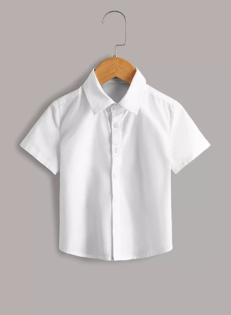 Toddler Boys 2pcs Button Front School Shirt  - Image 5