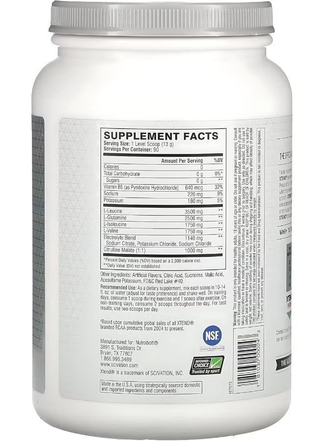 XTEND Original 7G BCAA Watermelon Explosion – 90 Servings Muscle Recovery & Electrolyte Hydration Drink - Image 2