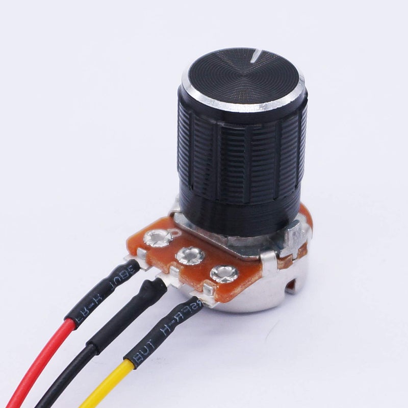 TWTADE 3PCS 100K Ohm Linear Taper Rotary Potentiometer WH148 B100K 3 Pin with XH2.54-3P Connector Wire Cable + Black Knob Cover Cap 148-100kBK - Image 5