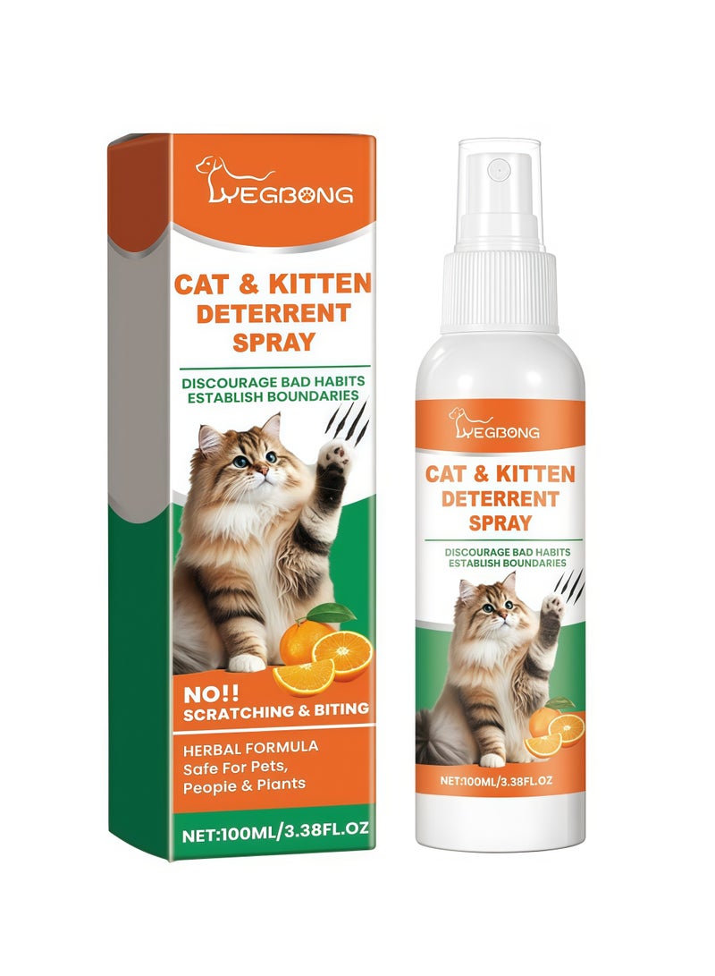 ييبونغ الأثاث الخاص القط الخدش رذاذ ، والحفاظ على القط بعيدا عن رذاذ رذاذ الرعاية القط لطيف المكونات للحد من الخدش القط المضادة للمضغ رذاذ حماية المنزل - Image 1
