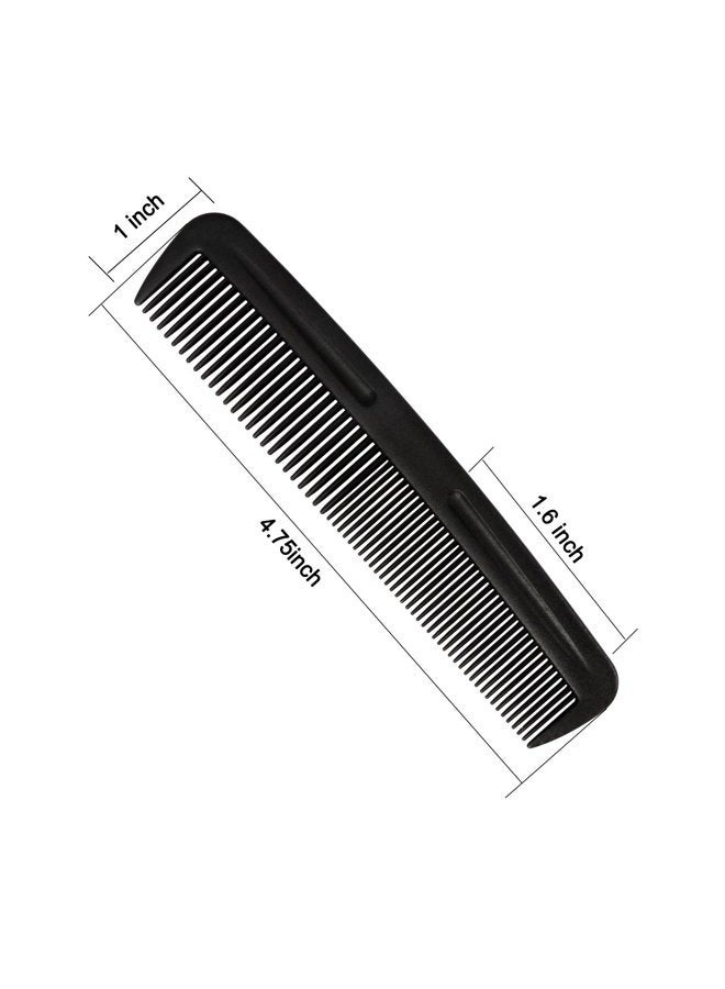 Cubaco 5 inch Hair Comb Pocket Size Comb Perfect for Travelling, Black (20 Pack) - Image 2