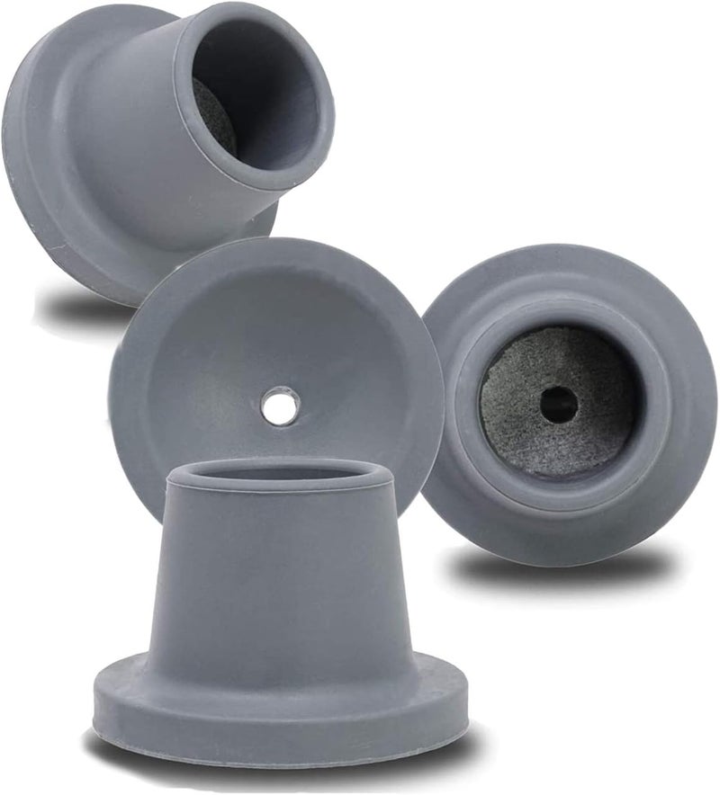 RAIKEDR Replacement Feet for Shower Chair Bath Seat, shower stools and transfer bench, non-skid Shower Bench and Tub Transfer Benches Rubber Suction Cup Feet, Metal Insert Reinforced(Pack of 4) (1" I.D, Grey) - Image 1