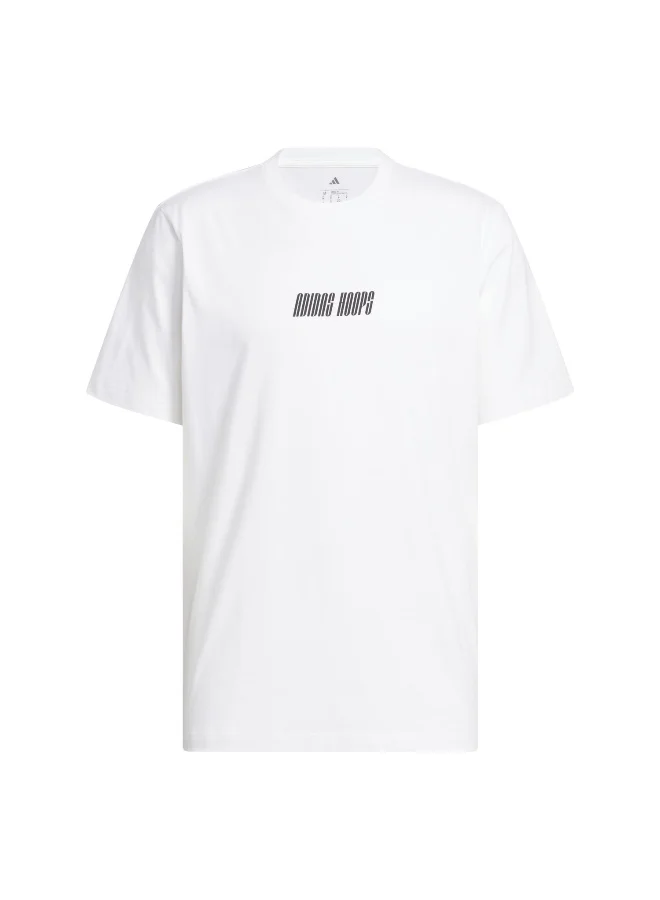 Adidas Hd Novelty T 1 White Basketball T-Shirts For Men XS