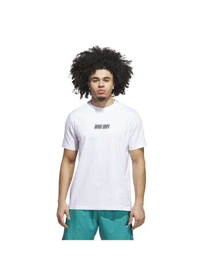 Adidas Hd Novelty T 1 White Basketball T-Shirts For Men XS