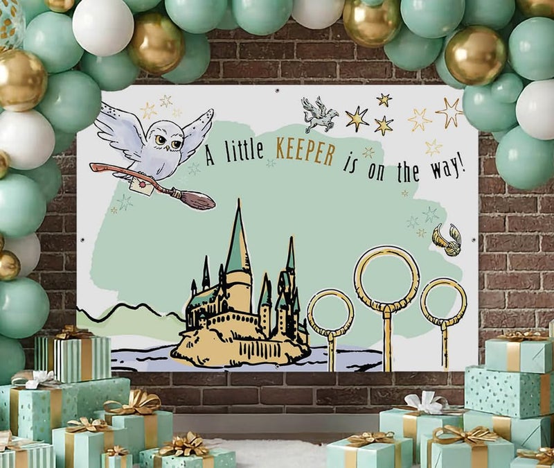CONQUEST Harry Potter Baby Shower Banner, Large Photo Op Backdrop, Sprinkles, Gender Reveals, Party Supplies, Magical Wall Decorations for Wizarding World Parties, 5ft x 7ft (60'' x 84''), Officially Licensed - Image 2