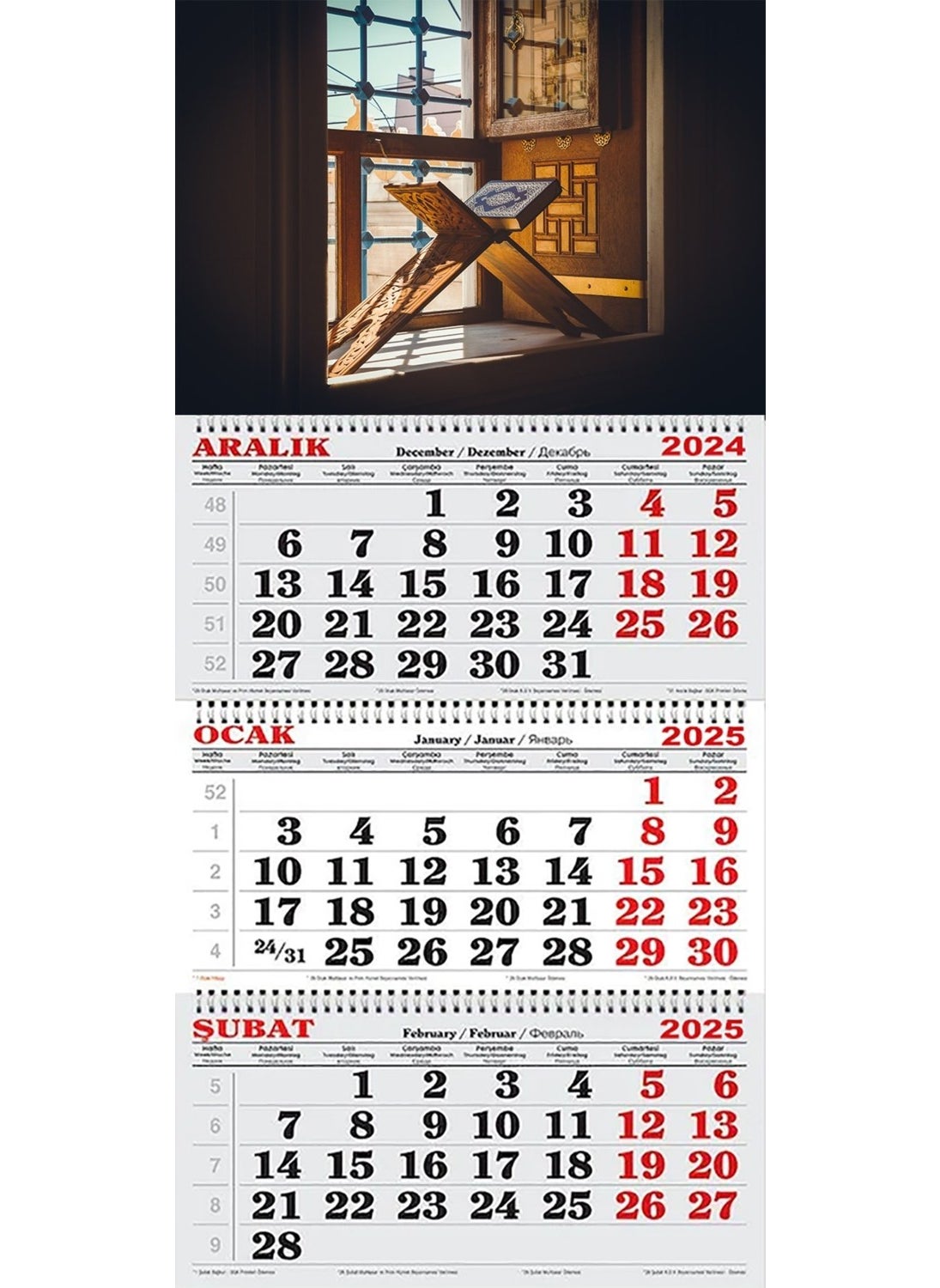 GENC DIJITAL BASKI - GENC DIGITAL PRINTING 2025 Sailor Calendar-Floor Stand in Front of the Window - Image 1