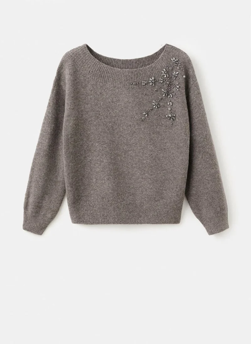 Mango  Crystal detail sweatshirt for Women | Best Price UAE